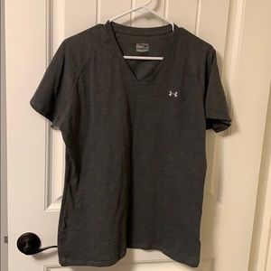 Under Armour grey v-neck.